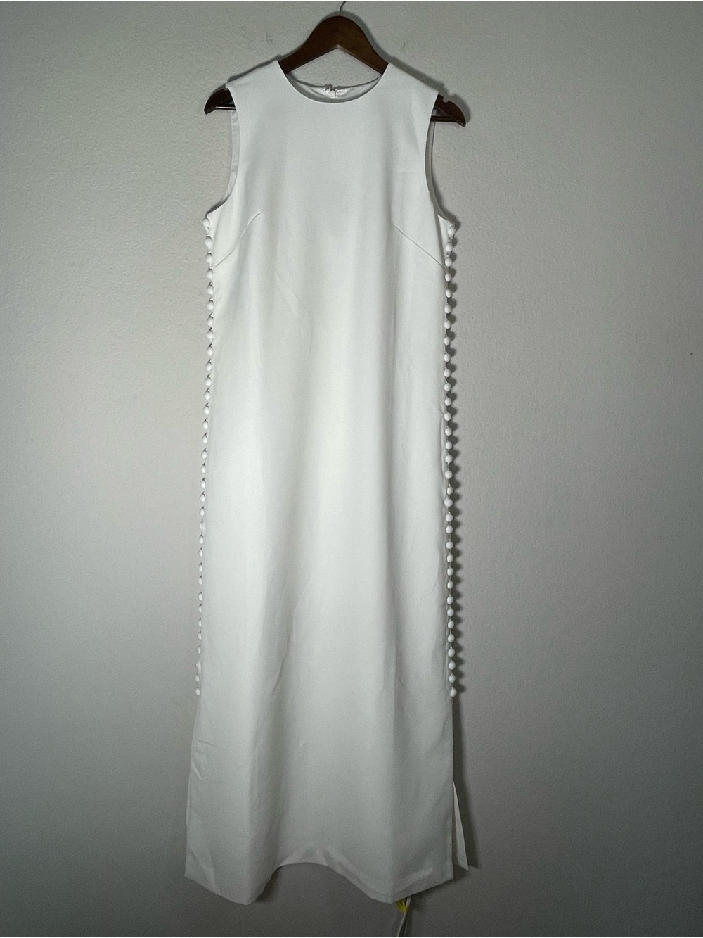 Tuckernuck Crepe Button Camille Maxi Dress in Cloud White Size 6 NWT - Picture 6 of 16